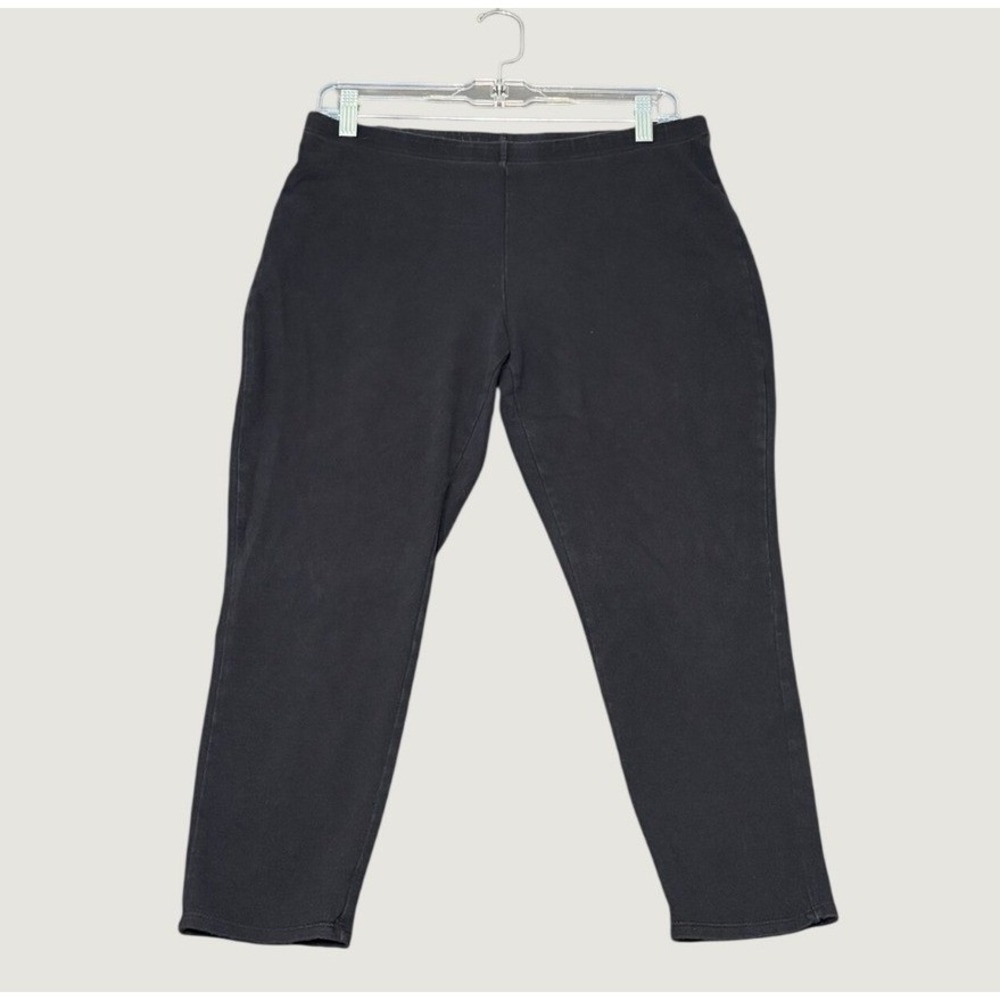 J. Jill Womens Medium Black Capri Leggings Cropped Stretch Pull On